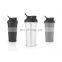 wholesale 400ml 600ml plastic bpa free customized gym protein shaker bottle with logo