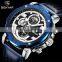 BNEYAR 5172 New Men Quartz Wristwatches Leather Waterproof Military Watch 48mm Large Dial Sport Chronograph Watch