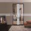 ecology style Aluminum profile  tempered glass bedroom wardrobe sliding door designs