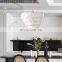 Hot Sale Italian Style Luxury Living Room Chandelier Postmodern Minimalist Glass Ceramic Pendant Lamp