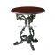 Antique black cast iron bar table base and leg