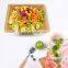 Bamboo Wood Salad Bowl Set With 2 Server Utensils For High Quality