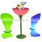 outdoor garden patio plastic furniture high top led cocktail bar table and chairs with stools event party wedding