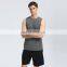 Gym Reflective Strip Sports Vest Men's Color block Printing Fitness Sweat-Absorbing Sleeveless