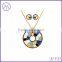 Hot sale enamel necklace and earrings jewelry set