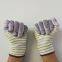 zebra wave white&purple&yellow polyester 13 gauge knitted pu palm coated anti-static safety work gloves for light industrial workers