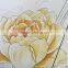 Carving yellow flower picture decorative facade wall tile