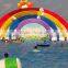 commercial rainbow theme inflatable water park item