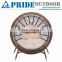 Creative Nest Clubhouse Pool Rattan Round Chaise Lounge Chair Lounge For Garden