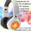 LED bluetooth headset with mp3 fm radio player with wireless
