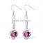 New Arrival Crystal Ball Spiral Dangle Earrings For girl