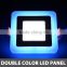 Blue side/pink sides/green sides color changing round/square ceiling hanging led panel light 6W 12W 18W good quality