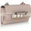 S034 Latest first class PU clutch Bags with Pyramid Studs Shoulder strap Handbags Factory                        
                                                Quality Choice