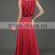 BiBiQ Fashion OEM Maxi Red Beaded Satin Western Gowns Party Dresses