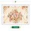 cheap embossed non woven wallpaper, apricot yellow retro bouquet wall covering for background , moisture-proof walldecor pattern