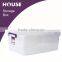 Bright clear stackable storage box no wheels