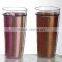 double wall plastic tumbler with color paper,ice tumbler,freezer tumbler