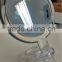 Transparent frame 5X magnifying cosmetic handheld mirror