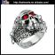 Elegant tianium stone men's skull ring ,stainless steel skull ring