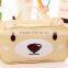 2016 cute bear design cosmetic bag with handle for travel storage