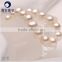 white color fresh water pearl bracelet fashion jewelry 8-9mm near round with love shape clasp