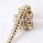 Gold Color Head Pattern Hotfic Rhinestone Metal Chain For Cloth Decoration Accessories
