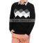 High Quality O-Neck Cotton Men Diamond Design Sweater