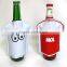 Football shirt shape PVC gel single beer bottle cooler sleeve for sports gift