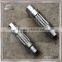 FLEXIBLE BRAIDED HOSE with WELD NIPPLES / plain pipe end / welding stub