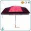 Customized full automatic fancy 3 fold yarn-dyed fabric umbrella