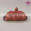 Factory directly ceramic butter dish plates with ice cream lid design