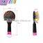 wholesale plastic rainbow hair brush comb with mirror in back