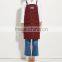 Leather Apron, Burgundy Canvas With Black Leather Strap Apron ,Tool Apron /Work Apron Wholesale