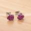 Korean Style Colorful Full of Diamond Stainless Steel Earrings