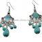 Wholesale Ginasy Bohemia Style Drop Earrings Teardrop Turquoise Dangle Earrings For Women