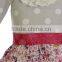 Wholesale flower pattern dress cotton clothing set for girl western children lace dress