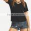 SheIn Fashion Summer Girls Laides New Design Plain Black T Shirt