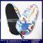 Lovely Bear Teddy Pattern Printing Flannel Home Anti slip Slipper Socks with Blue Bow