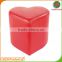 escabelo Heart Shape Ottoman Dinning Chair Red PU Wooden Frame Professional Manufacturer