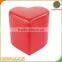 Heart Shape Ottoman Dinning Chair Red PU Wooden Frame Professional Manufacturer