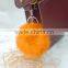 Factory design rabbit fur pom pom keychain