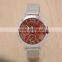 Silver small mesh steel quartz watch color dial roman number vogue watch