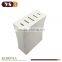 rubber wood knife holder with white &black paint