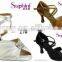 Ankle Strap good quality satin middle heel crystal beads comfortable and fashionable ladies latin salsa dance shoes