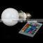 3W E27 RGB Color Changing LED Bulb Spot Light Flood Lamp 85-265V+Remote Control CJ-RGBQPD-011