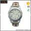 New alloy case design painting leather strap wristwatch less cost