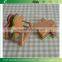 Hand-in-hand Bamboo Coaster Set With Colorful End