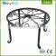 Best selling balcony floor standing black iron metal flower pot rack