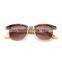 plastic and alloy frame with handmade temple wholesale bamboo sunglasses