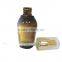 Gorgeous gold metal finish amber perfume atomizers PET bottles